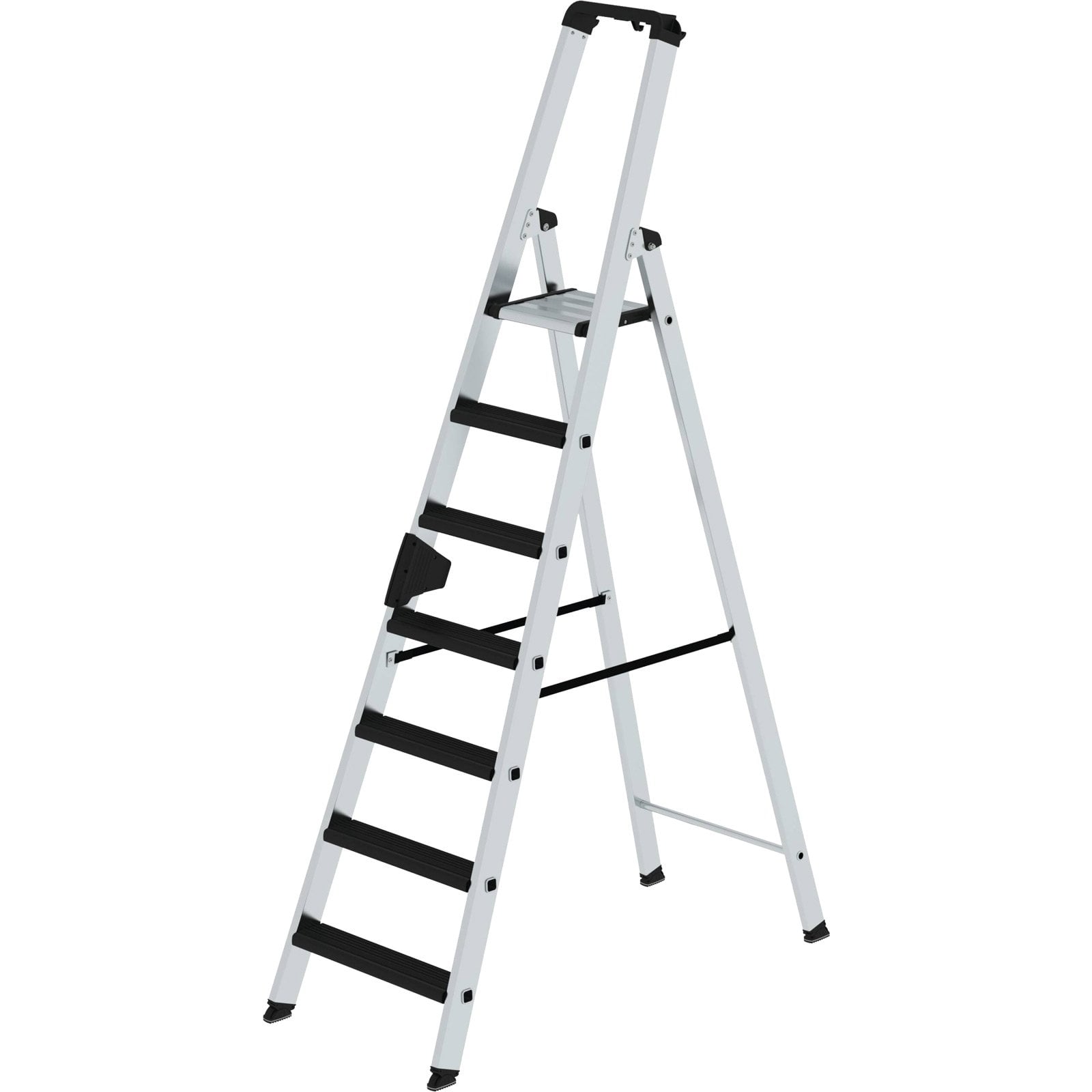 Günzburger Steigtechnik Stufen-Stehleiter einseitig begehbar mit clip-step relax 7 Stufen - 042107