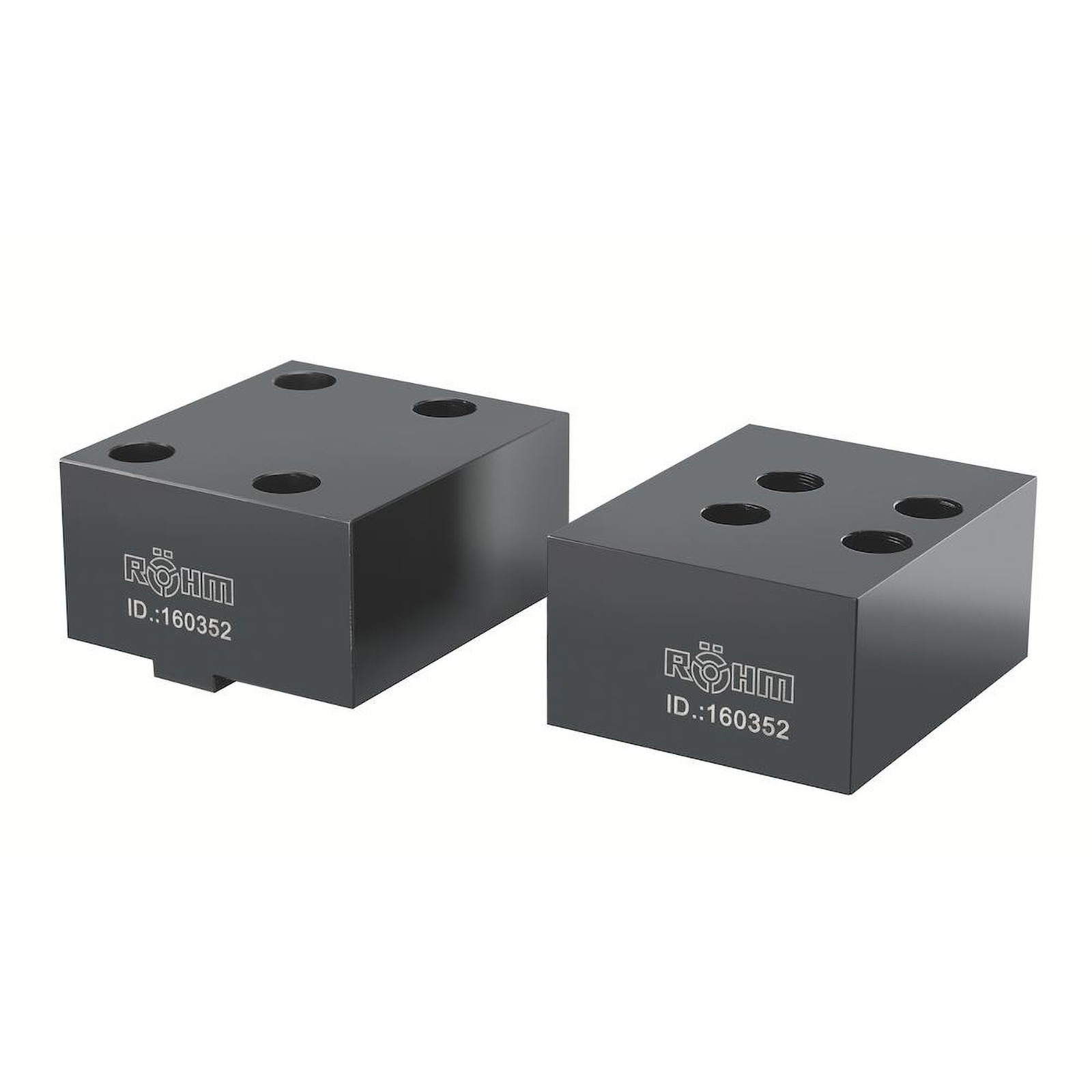 Röhm Einteilige Stahlbacken Backenbreite 125 zur Selbstanfertigung von Formbacken - 160352