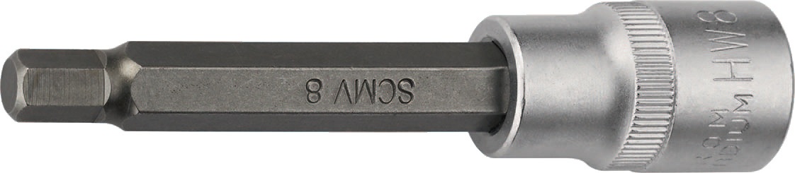 Steckschlüsseleinsatz 1/2 Zoll Innen-6-kant SW 10mm L.100mm TECWERK