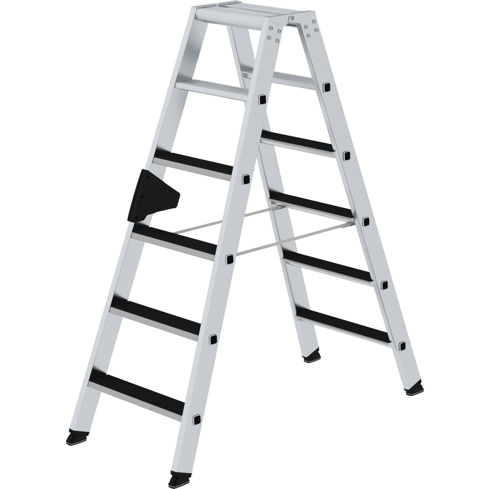 Günzburger Steigtechnik Stufen-Stehleiter beidseitig begehbar mit clip-step 2 x 6 Stufen - 041606