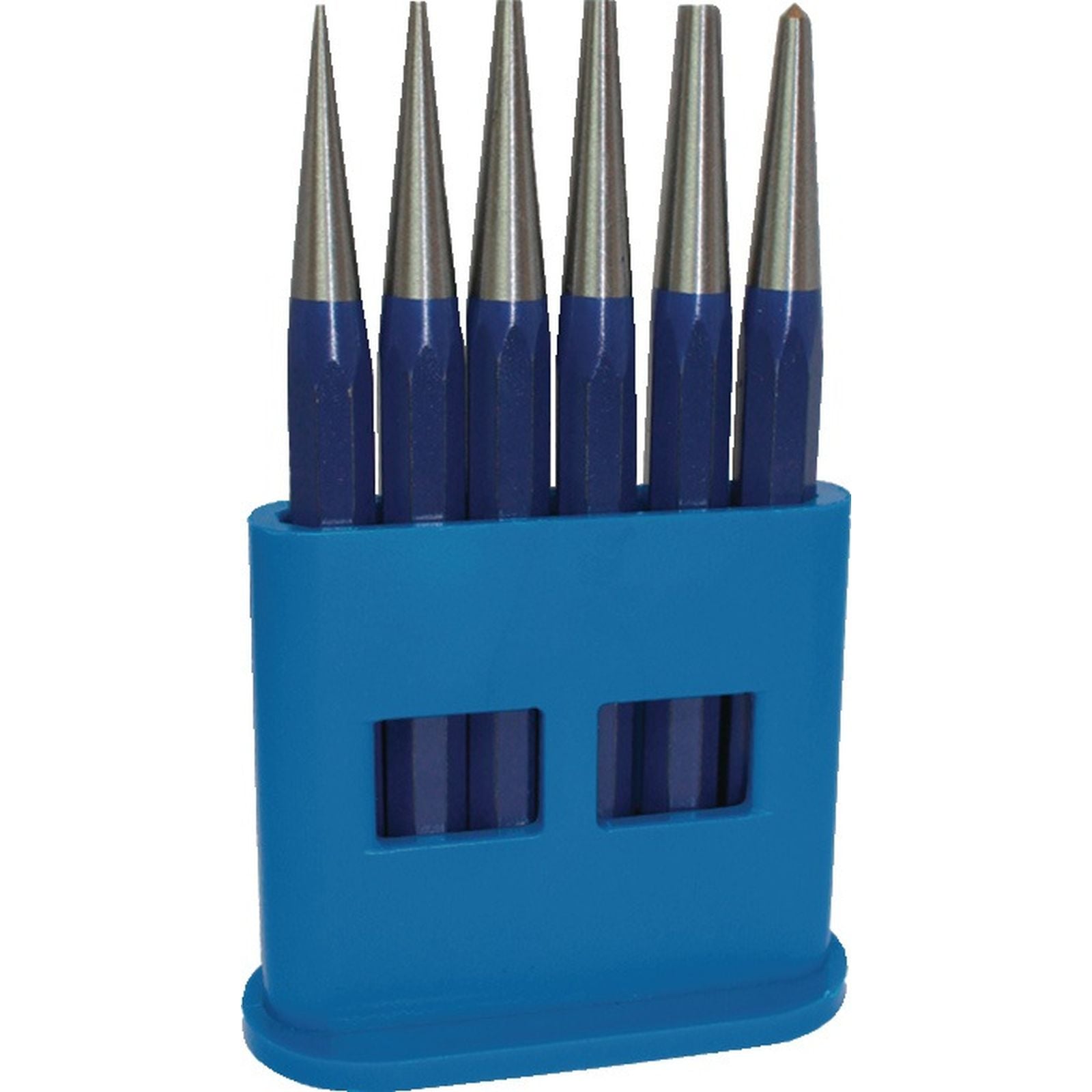 Durchtreibersatz 6tlg.1-2-3-4-5+Körner-D.4mm Ku.-Halter TECWERK