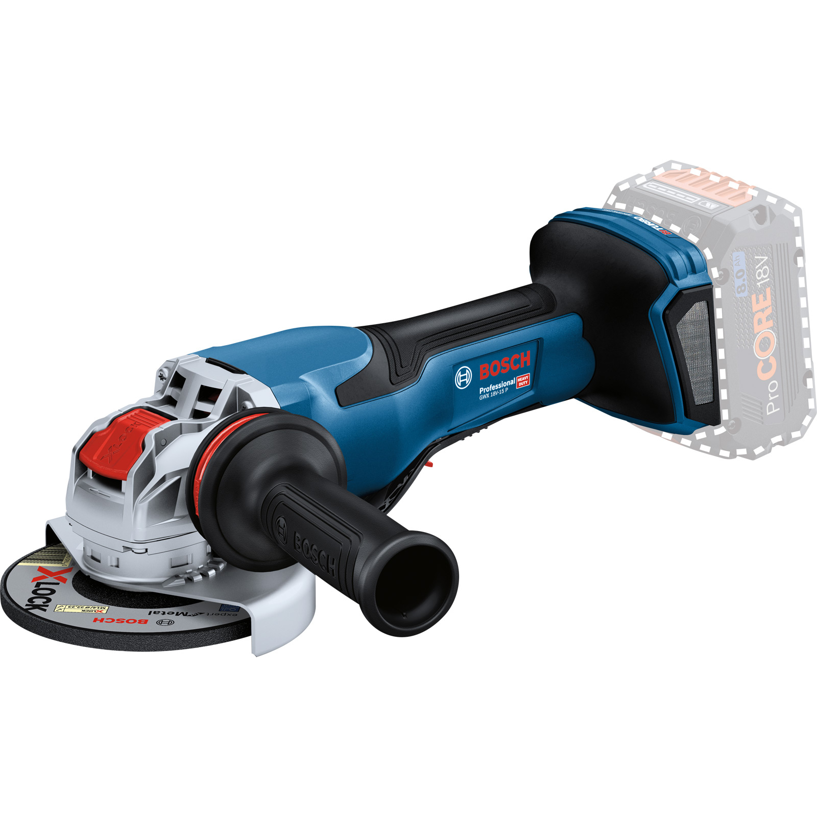Bosch Akku-Winkelschleifer GWX 18V-15 P Ø 125 mm BITURBO mit X-LOCK Solo - 06019H6F00