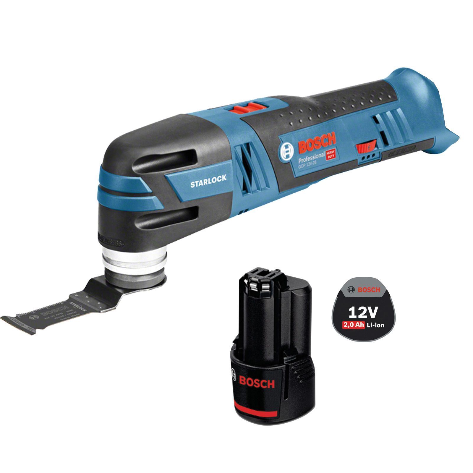 Bosch Akku-Multi-Cutter GOP 12V-28 / 1x 2,0 Ah Akku