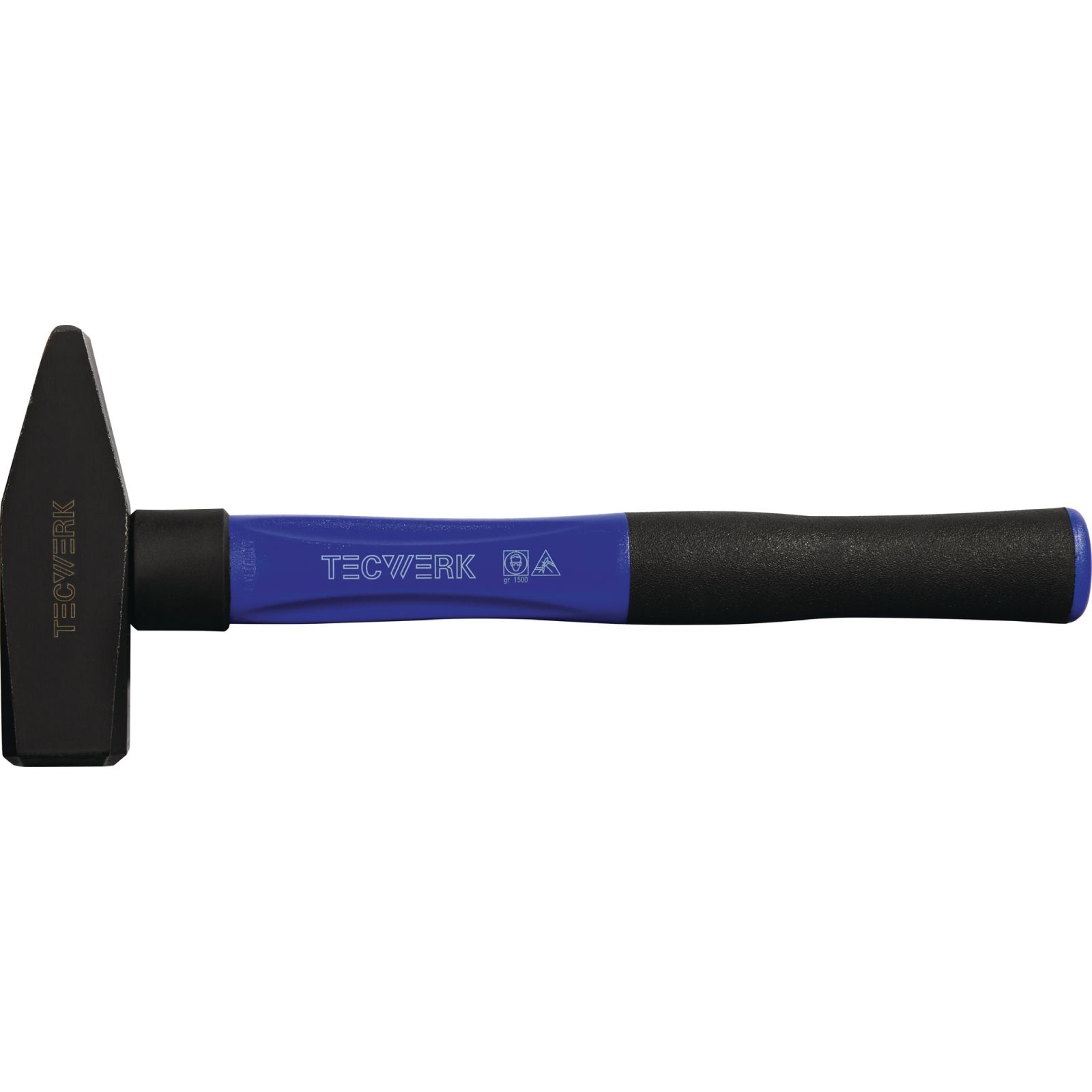 Schlosserhammer 300g Stiel-L.300mm 3K-Stiel m.Stahlschutzhülse TECWERK