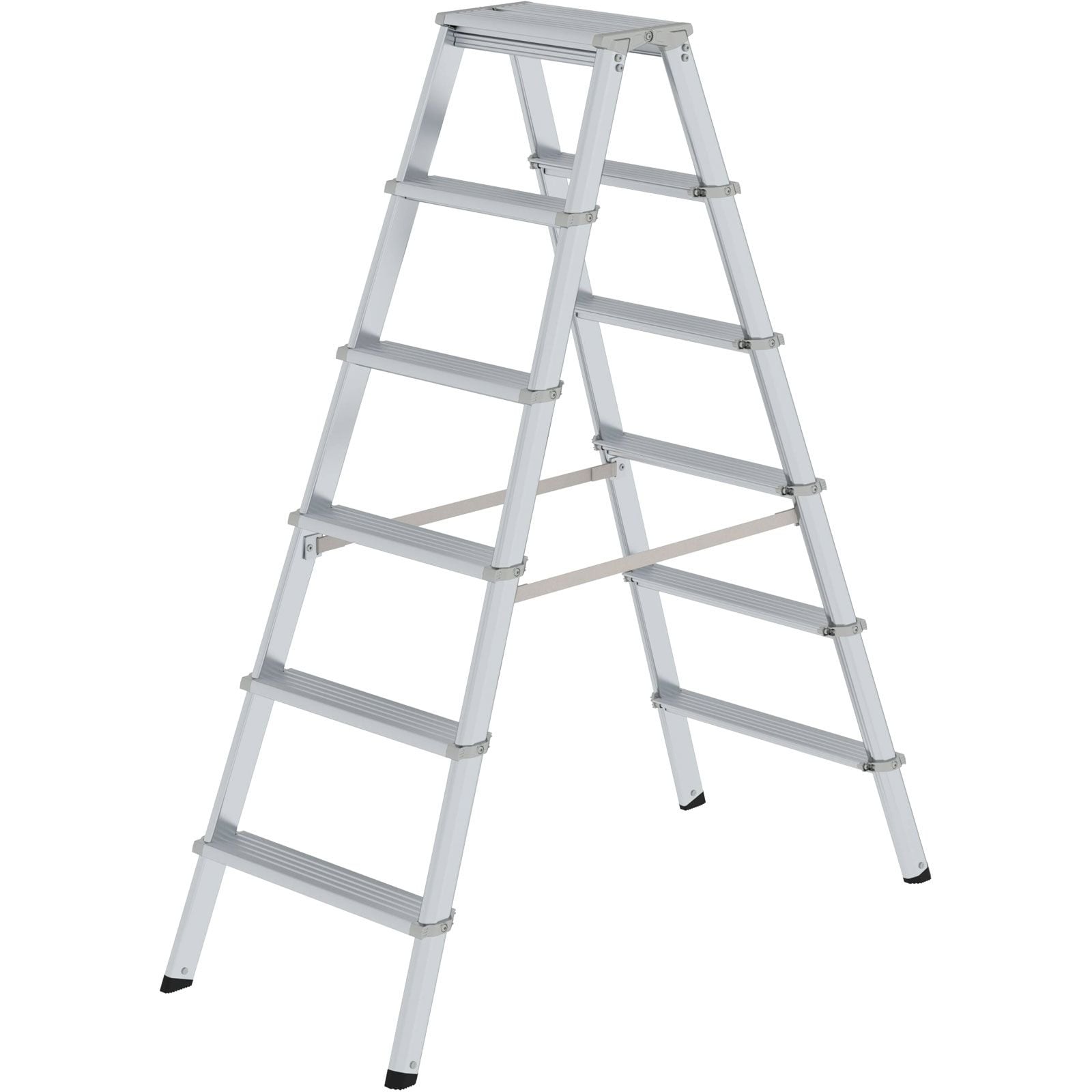 Günzburger Steigtechnik ML Stufen-Stehleiter beidseitig begehbar 2x6 Stufen - 011236