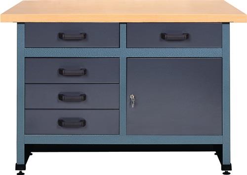 Werkbank B1200xT600xH840mm Anz.Schubl.5 - 19040