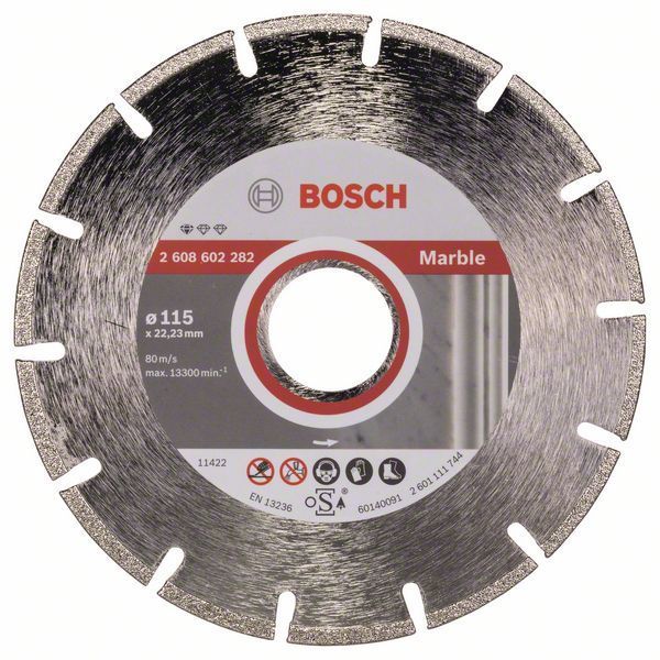 Bosch Diamanttrennscheibe Standard for Marble 115x22,23x2,2x3 mm 2608602282