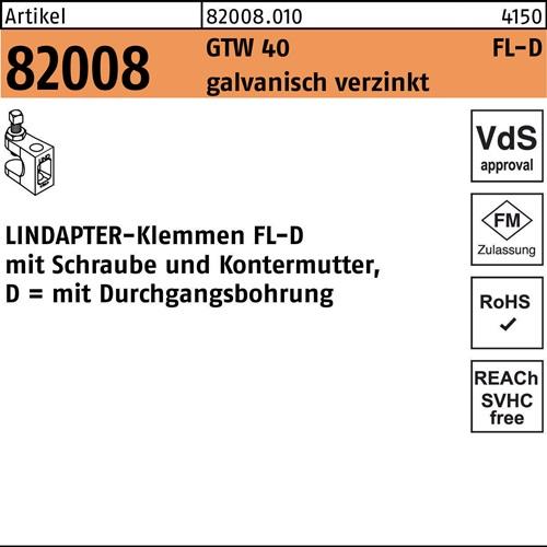 Klemmen R 82008 GTW 40 FL-D FL 1 - D 9 galv.verz. 1 Stück LINDAPTER