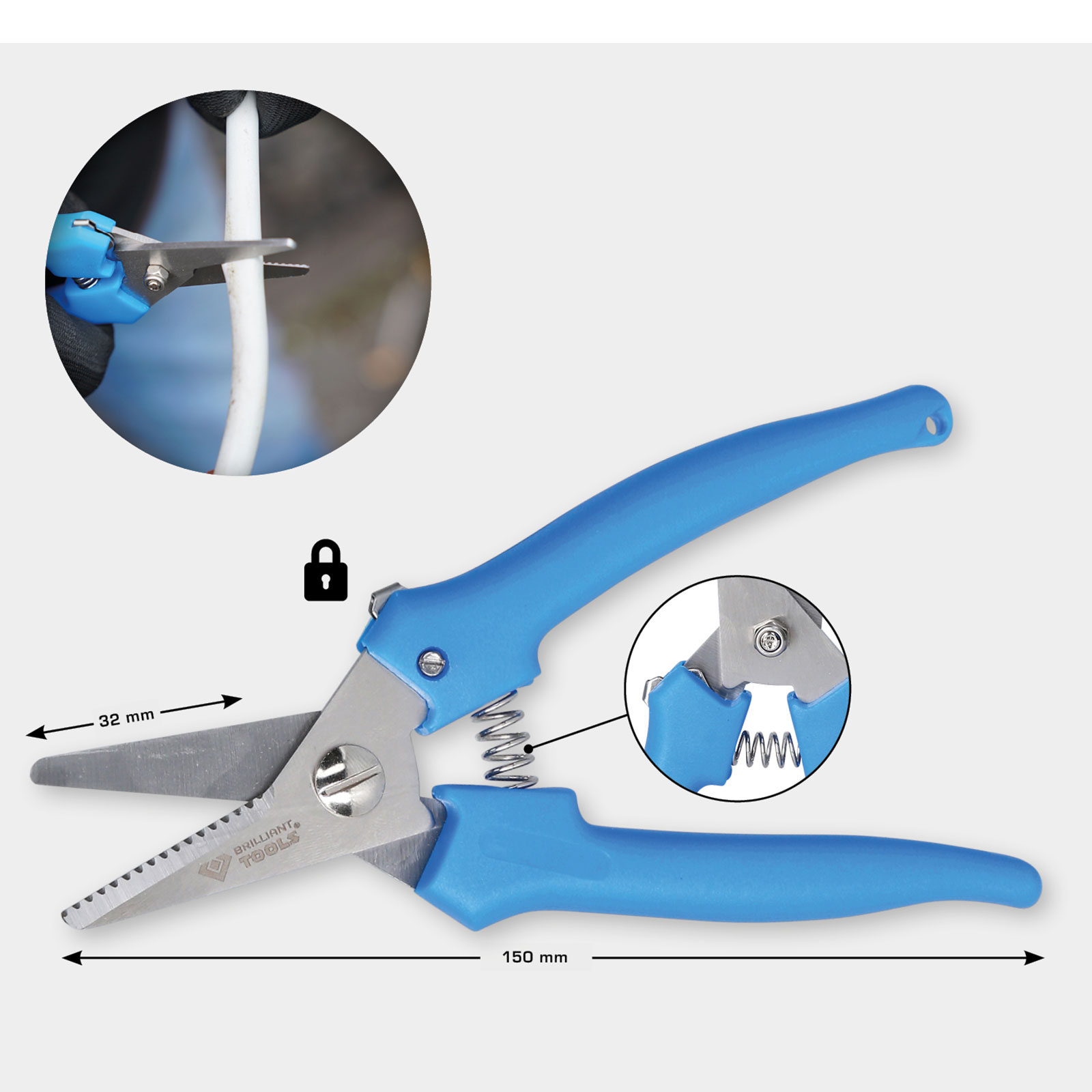 BRILLIANT TOOLS Universal-Werkstatt-Schere - BT100902