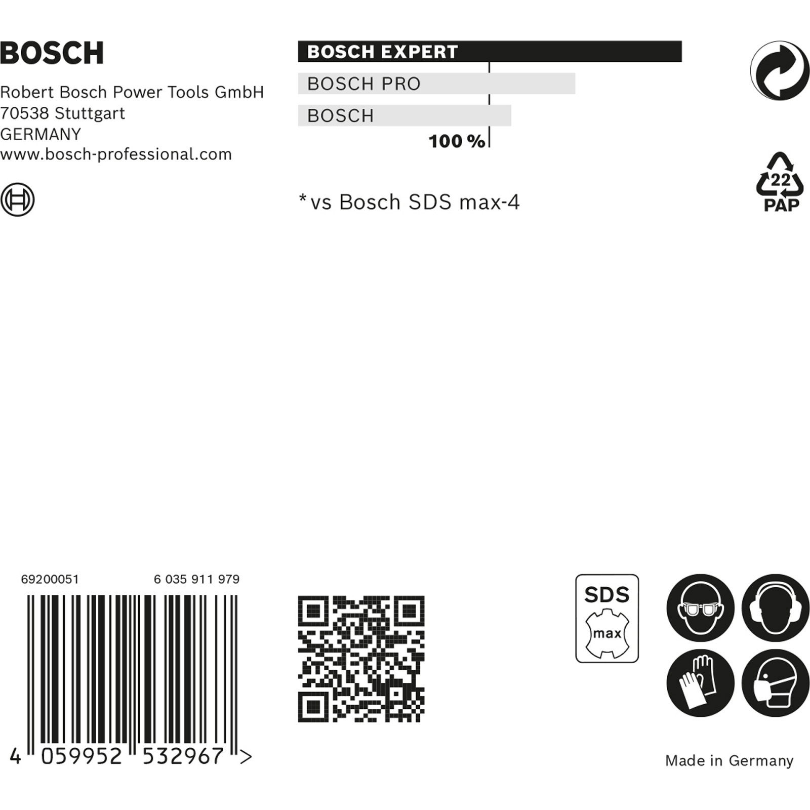 Bosch Expert SDS max-8X Hammerbohrer 18 x 400 x 540 mm - 2608900222