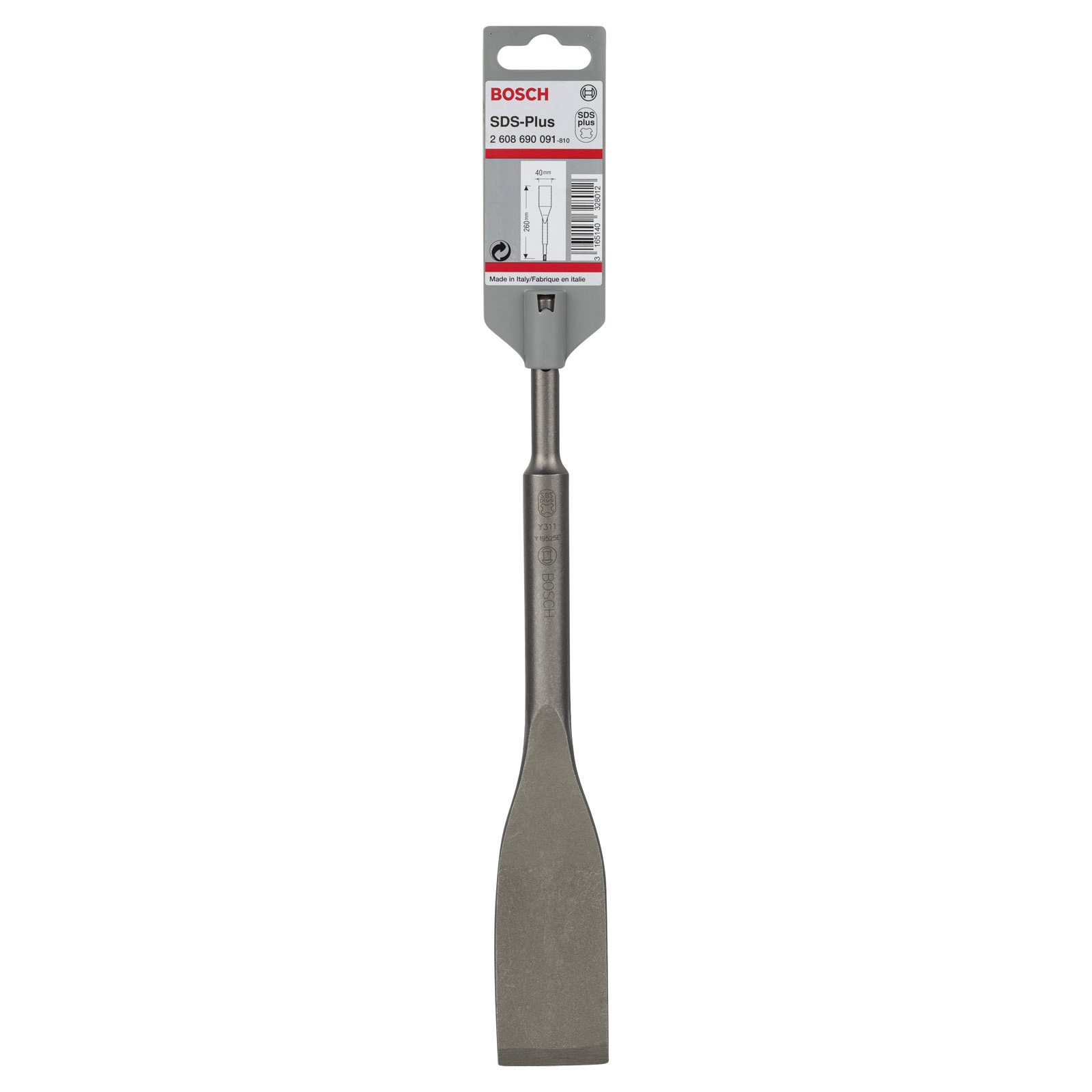 Bosch 1x Fliesenmeißel mit SDS-plus-Aufnahme Long Life 260 x 40 mm- 2608690091