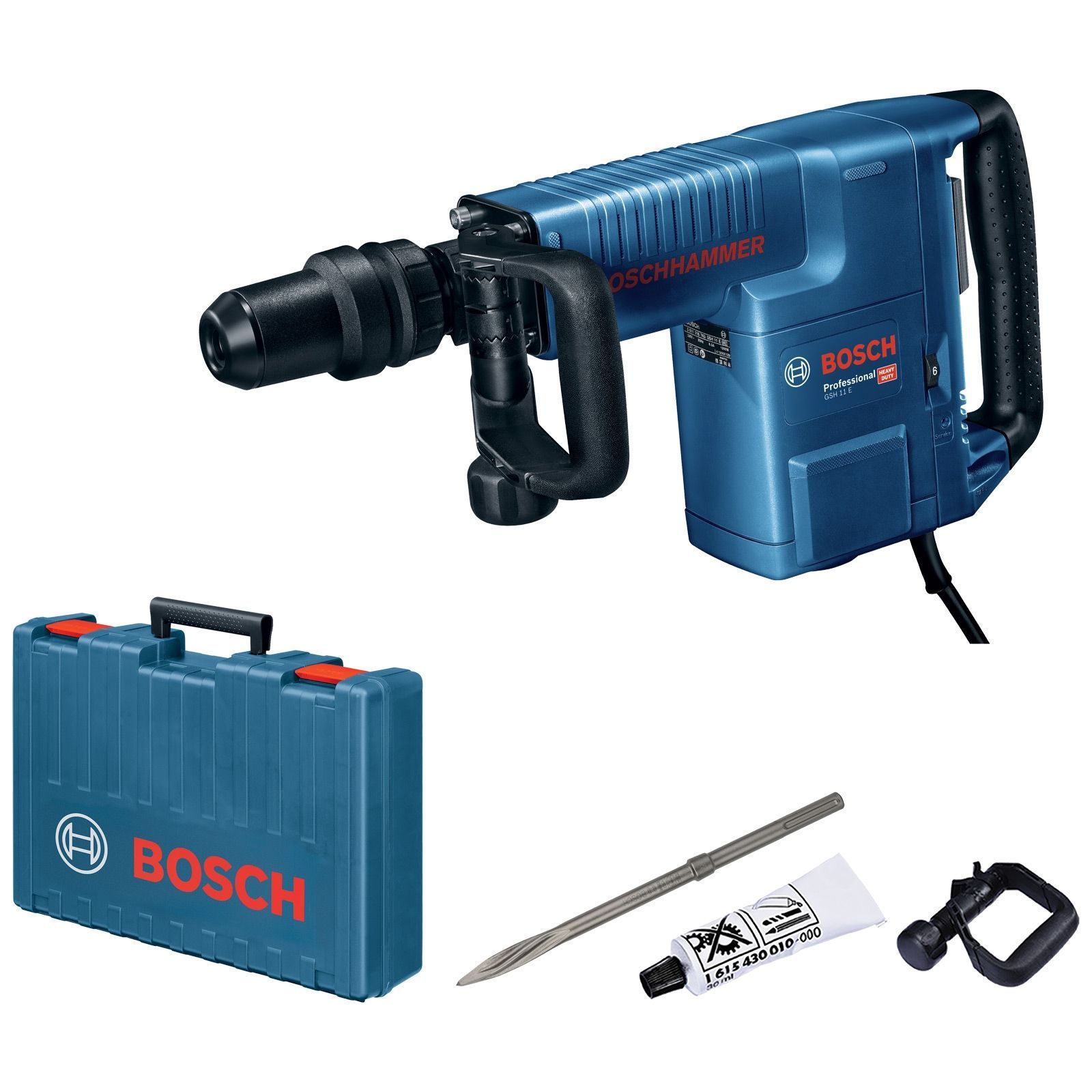 Bosch Schlaghammer mit SDS-max GSH 11 E 1.500 W im Handwerkerkoffer - 0611316703