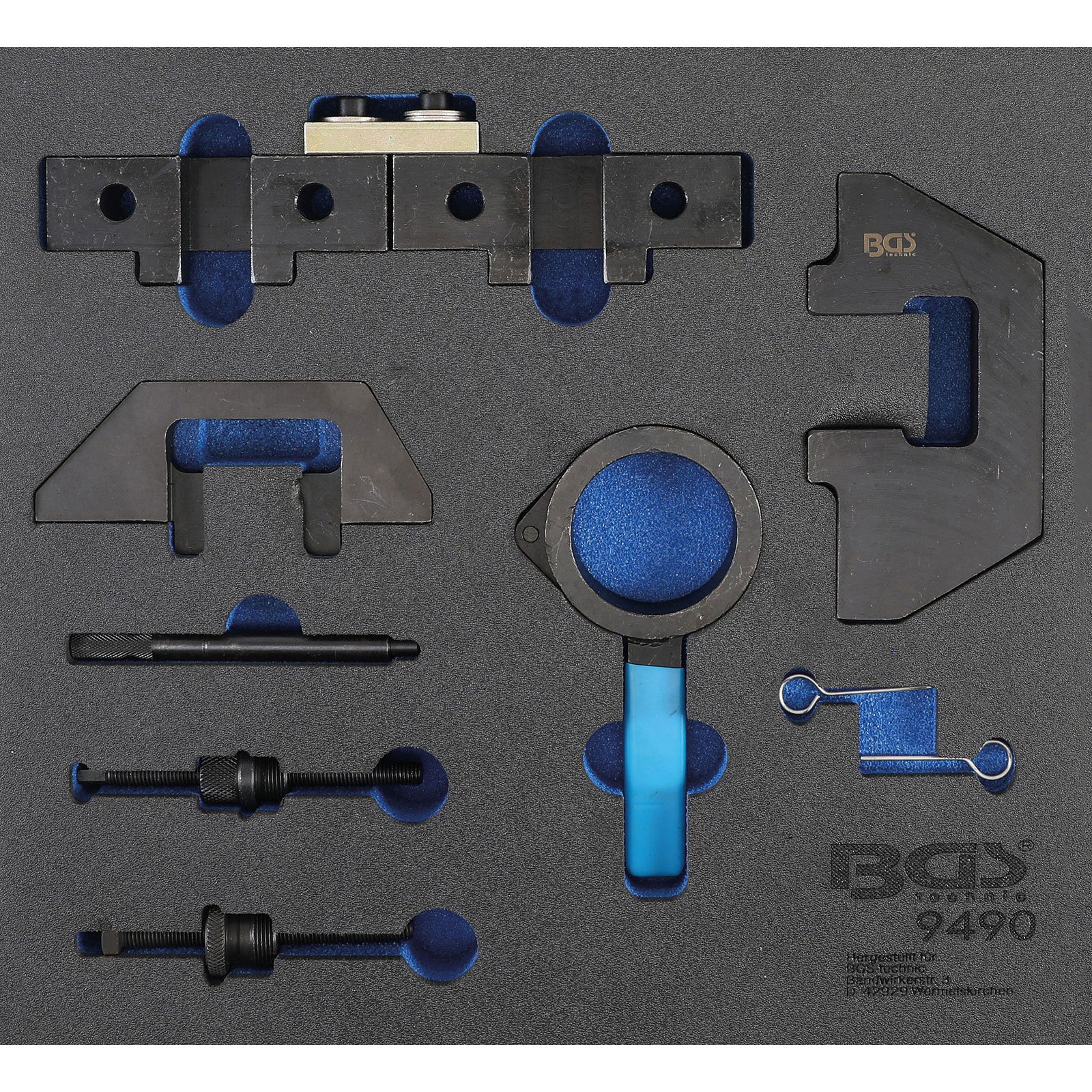 BGS Werkstattwageneinlage 2/3: Motor-Einstellwerkzeug-Satz für BMW M42 / M43 / M50 / M52 / M60 / M51 - 9490
