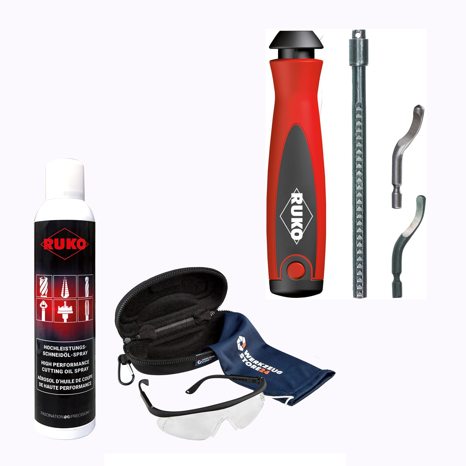 RUKO Unigrat-Satz E, HSS, 5tlg. inkl. Spray & Schutzbrille - WZS107006