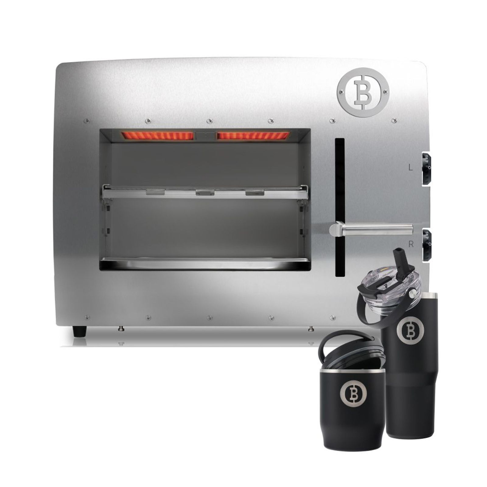 BEEFER E-BEEFER XL 800°C Oberhitzegrill mit Thermobecher & Thermobehälter im Set - 1210003-Set1