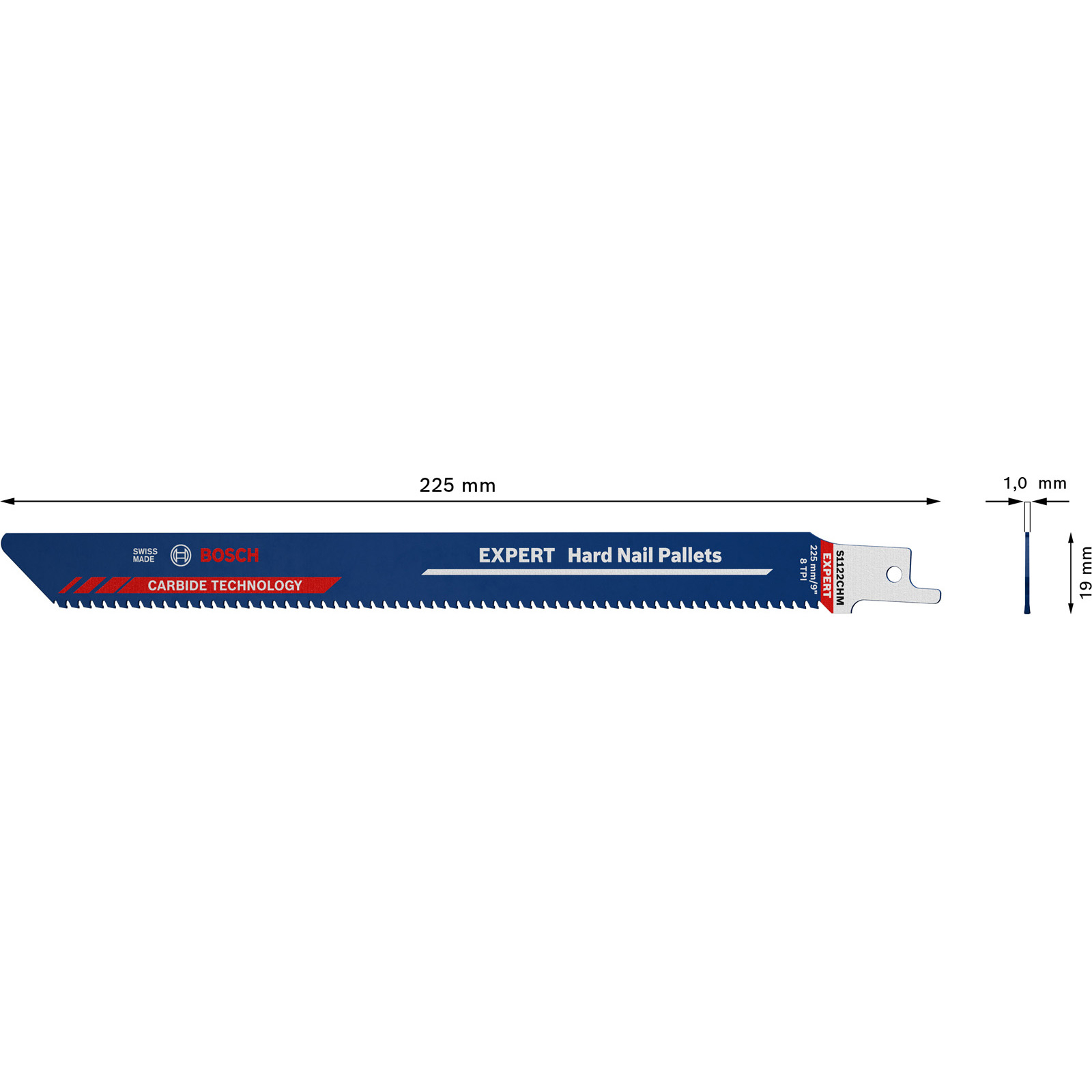 Bosch 10x Expert Hard Nail Pallets S 1122 CHM Säbelsägeblatt - 2608900388