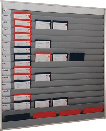 EICHNER Planungstafel H1765xB1580xT78mm 15 Schienen grau - 9019-00116