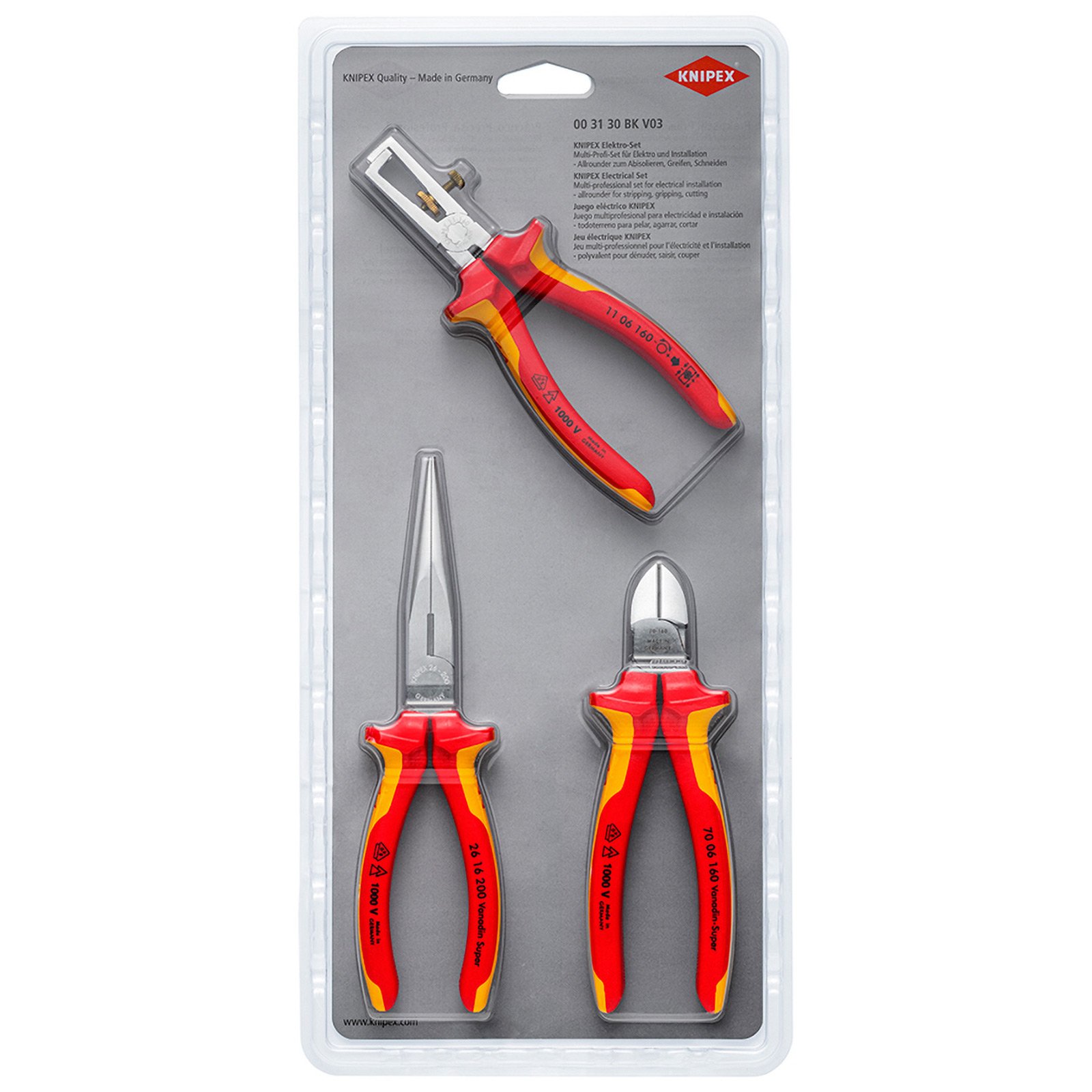 Knipex VDE Elektro-Set 3-teilig - 003130BKV03