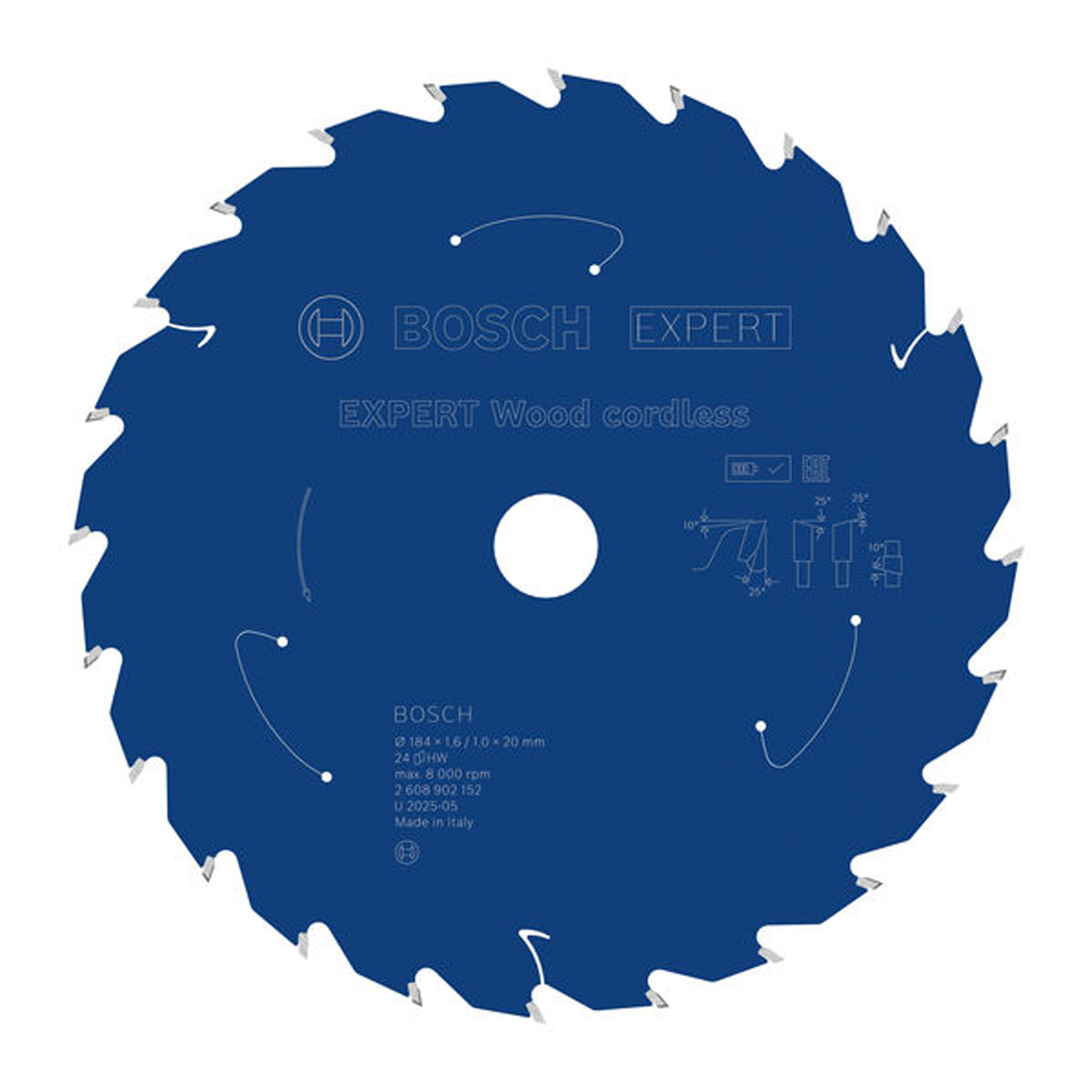 Bosch EXPERT Wood Kreissägeblatt 184x20 mm Z24 - 2608902152