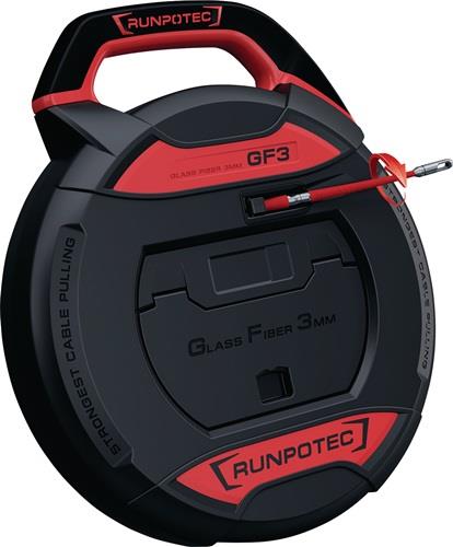 Kabeleinziehgerät GF3 Band-L.30m Biege-R.38mm m.Meterzähler RUNPOTEC