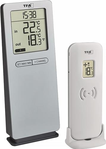 TFA Funkthermometer LOGOneo in.b.+50GradC/auß.-40GradC b.+60GradC H155xB64xT46mm Ku. - 30.3071.54