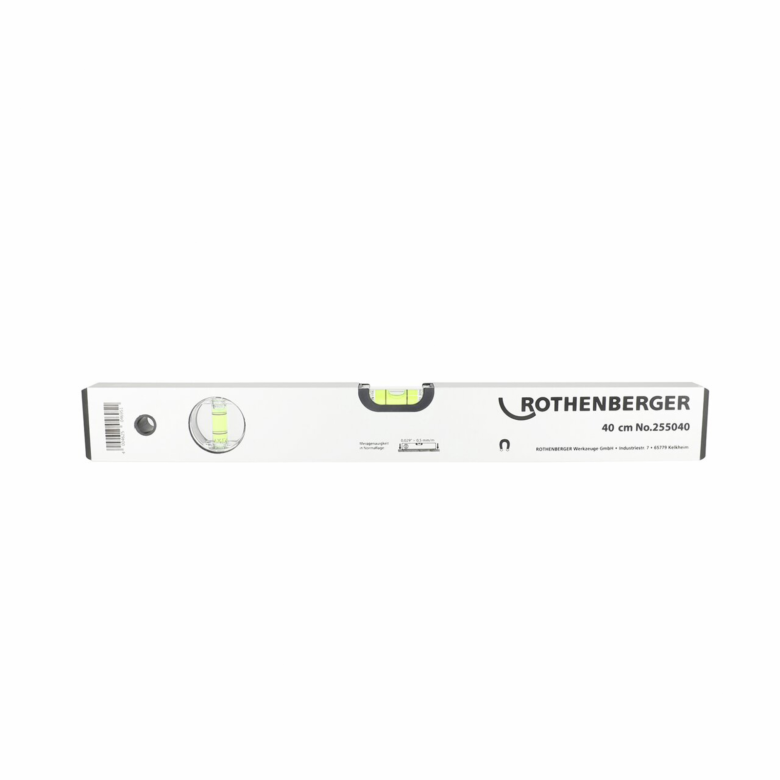 ROTHENBERGER Alu-Wasserwaage, 400mm, 6-Strich-Libelle - 255040