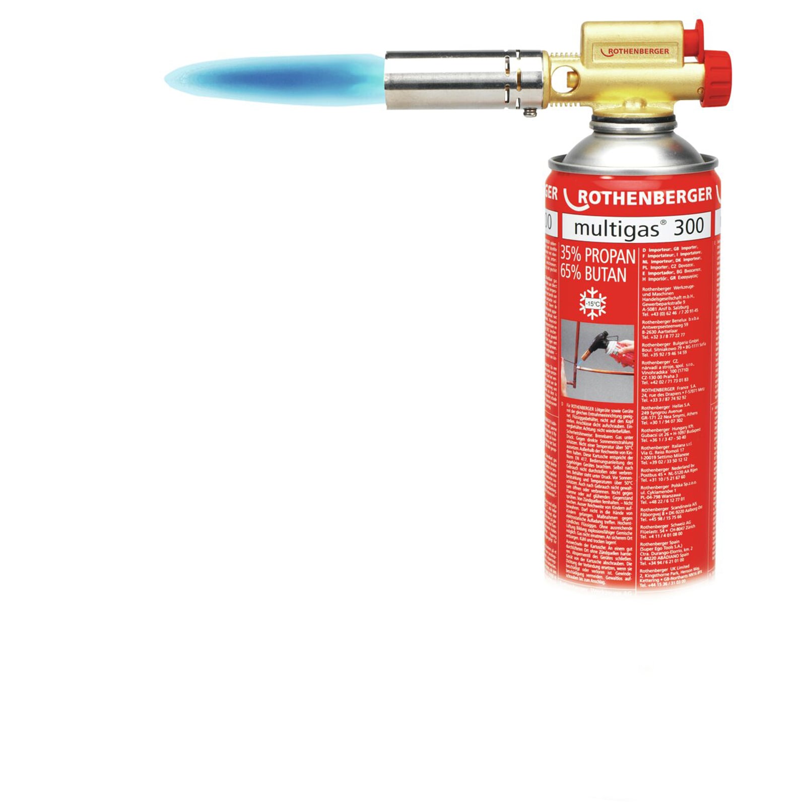 ROTHENBERGER EASY FIRE Set, mit Multigas 300, 7/16", EU - 35553