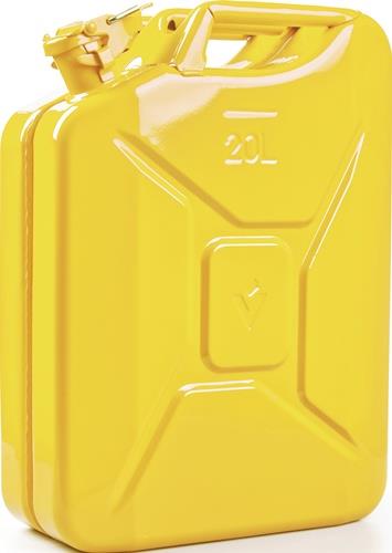 Kraftstoffkanister 20l Zinkgelb RAL 1018 Stahlbl.0,9mm L345xB165xH470mm VALPRO