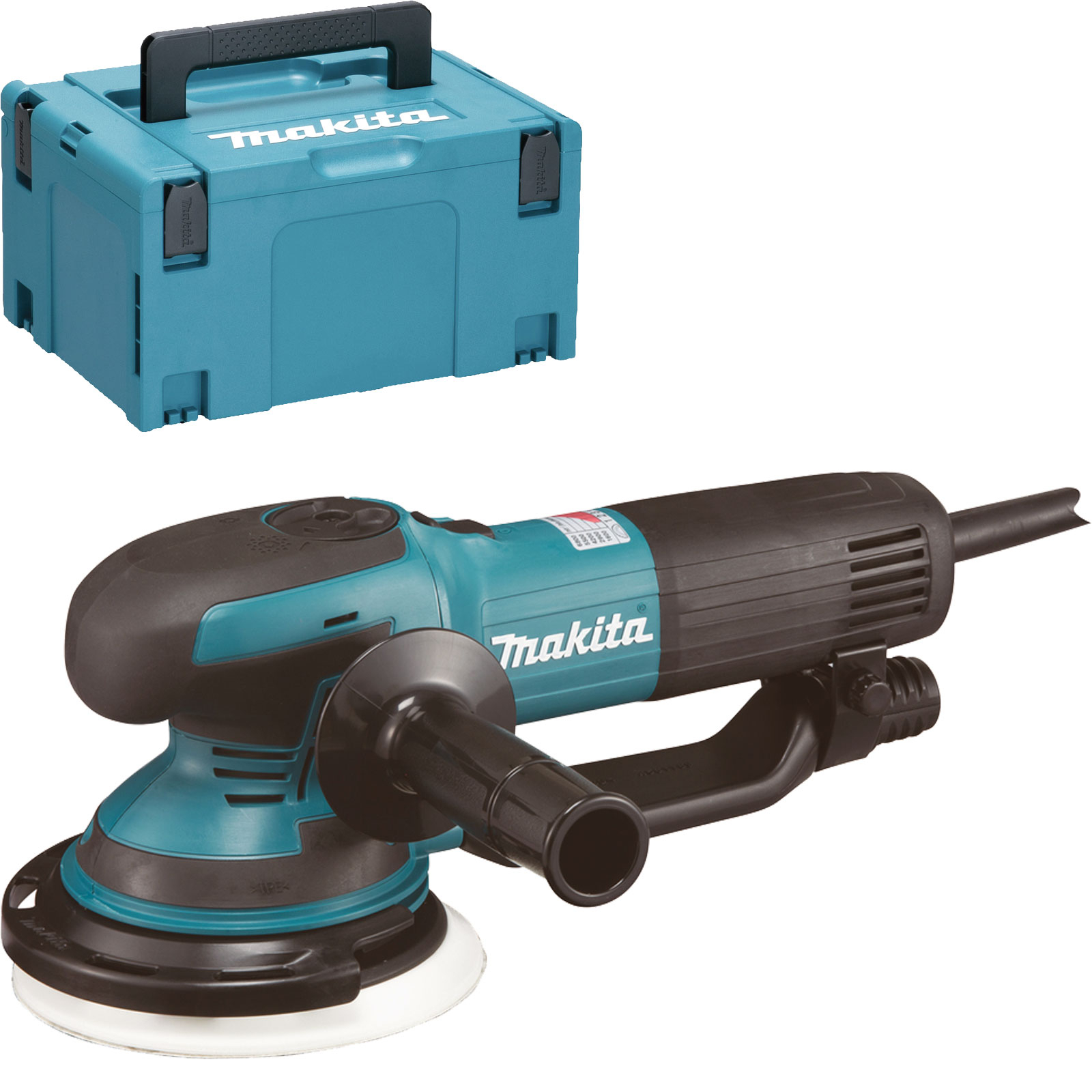 Makita BO6050J Exzenter-/Rotationsschleifer 750 W 150 mm im MAKPAC