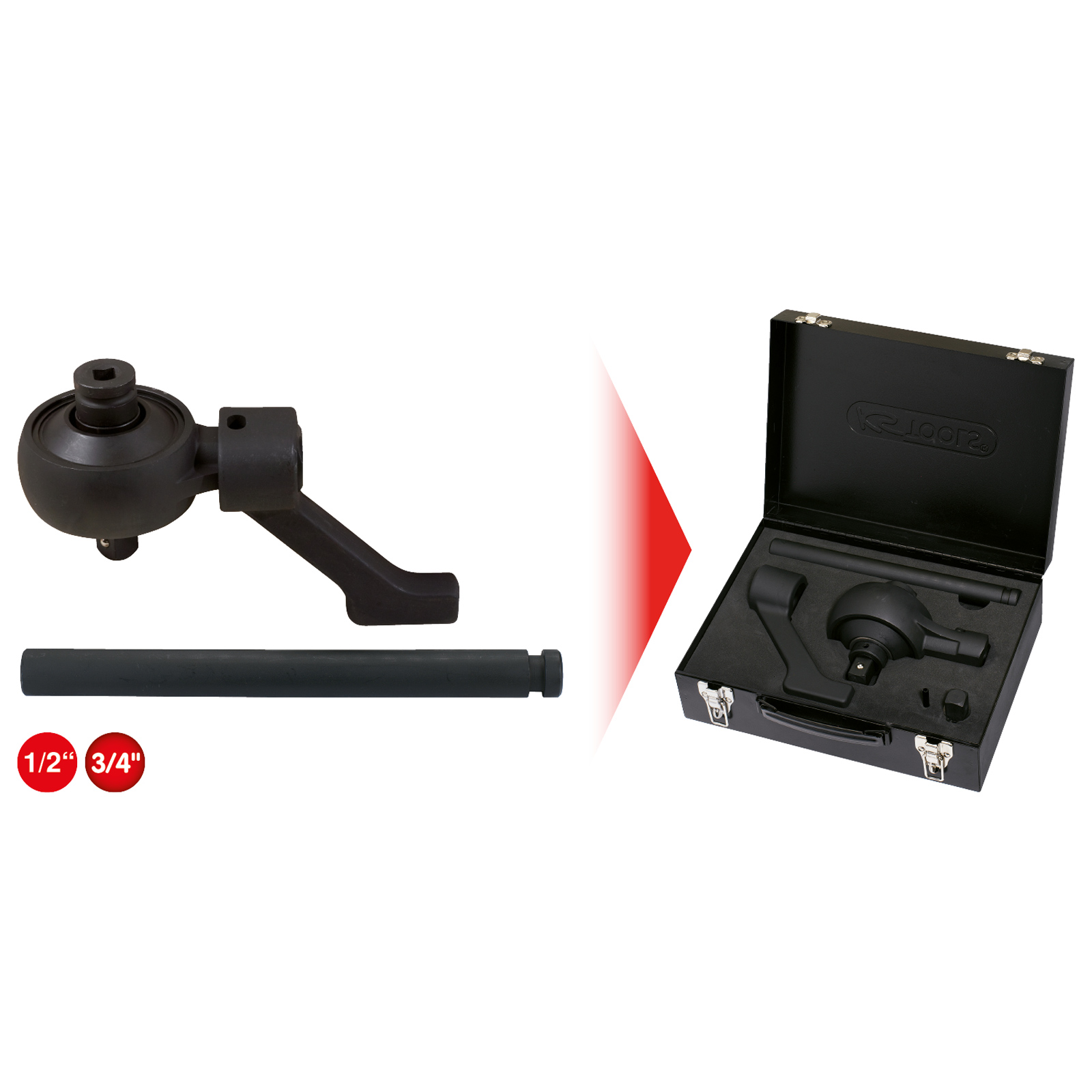 KS TOOLS 1/2" Universal Drehmoment-Vervielfältiger 1.300 Nm - 516.3700