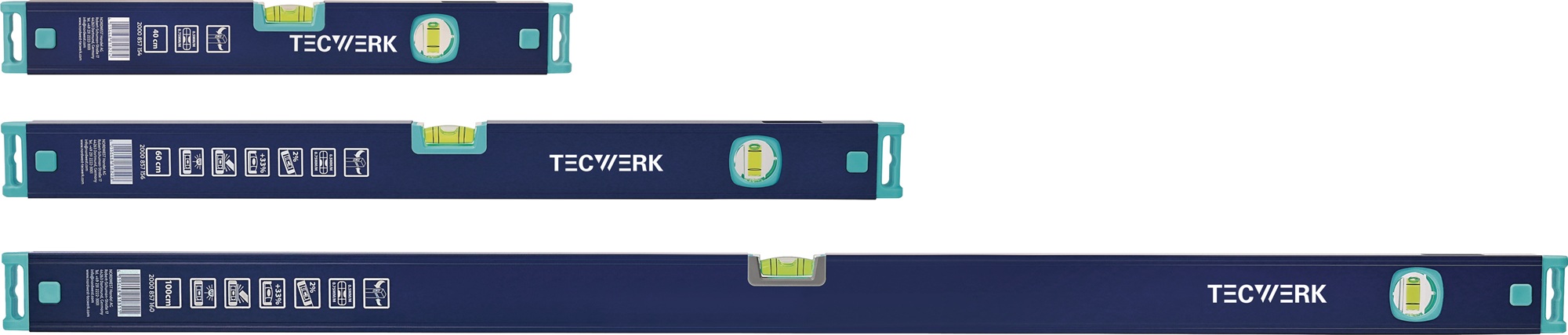 Wasserwaagenset 3-tlg.TECWERK