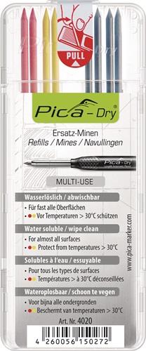 Pica Minenset Pica-Dry 4x schwarz, 2x rot, 2x gelb - 4020