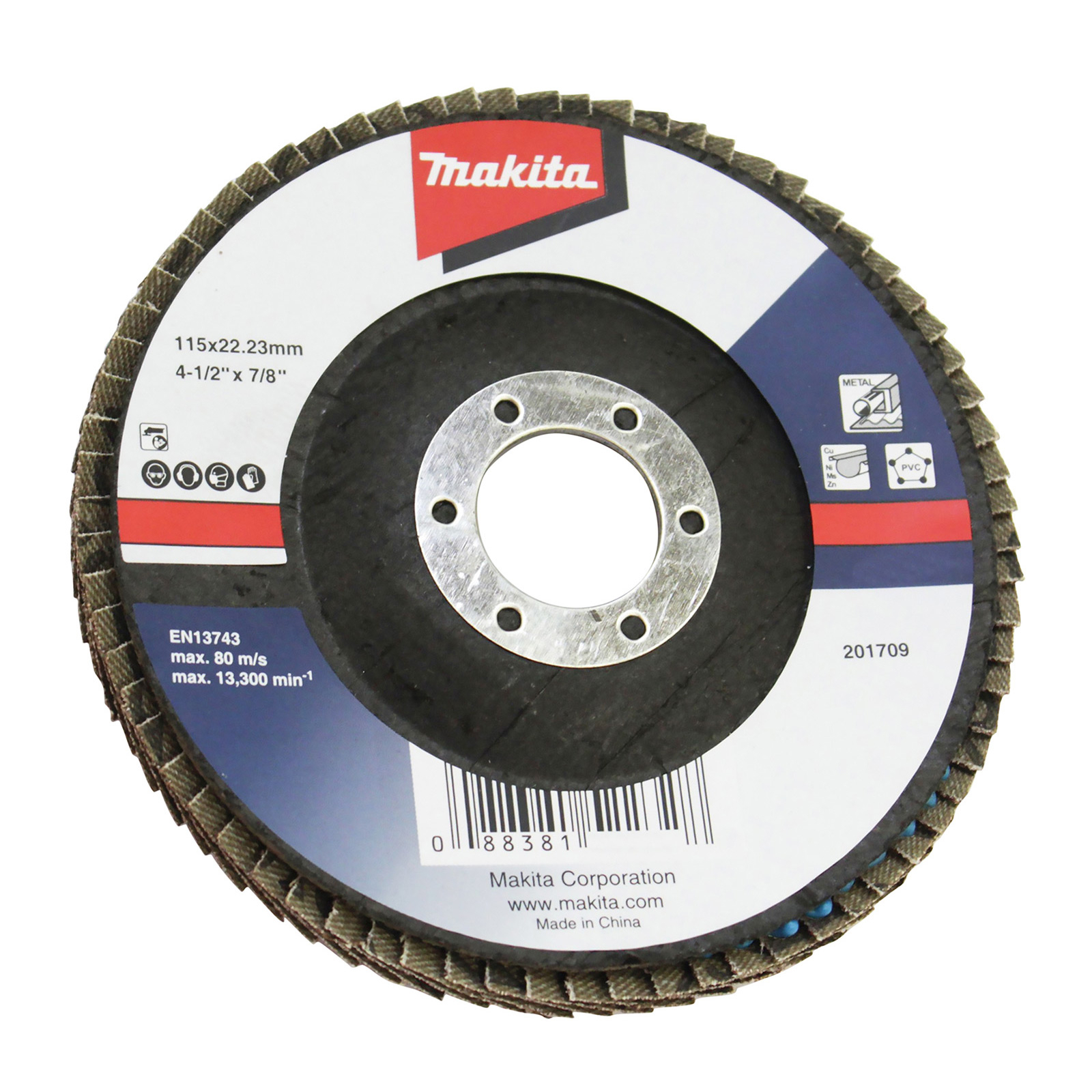 Makita Fächerschleifscheibe 115 mm A120 - D-63460