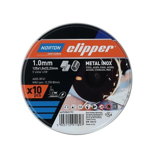 Trennscheibe D125x1,0mm Typ 41 Metall-Inox 12250 min-1 10 St.