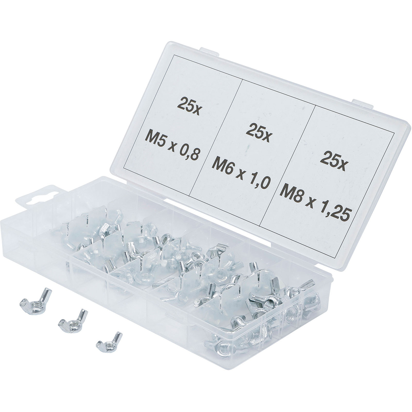 BGS Flügelmuttern-Sortiment 75tlg. - 8133