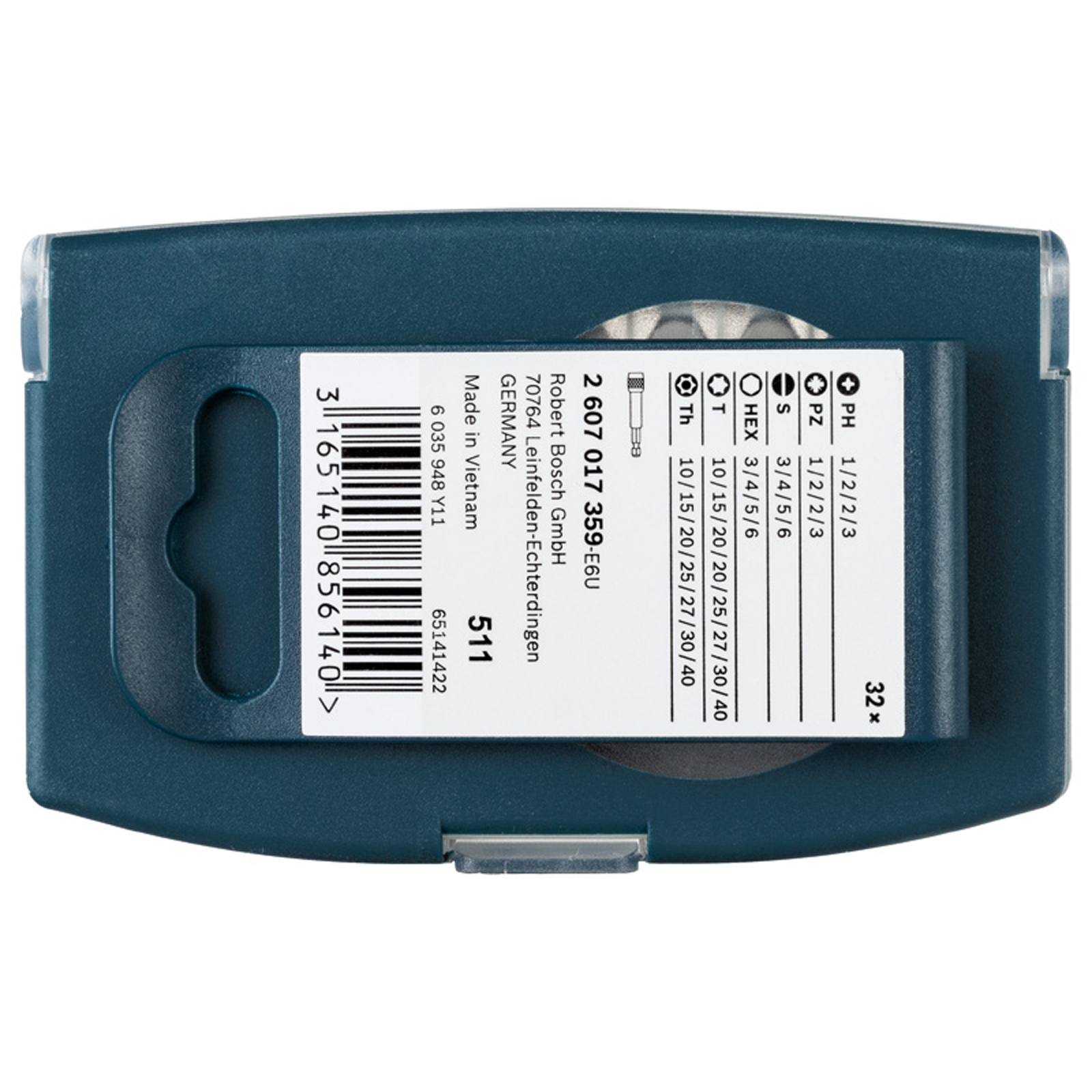 Bosch 32-tlg. Schrauberbit Set blau - 2607017359