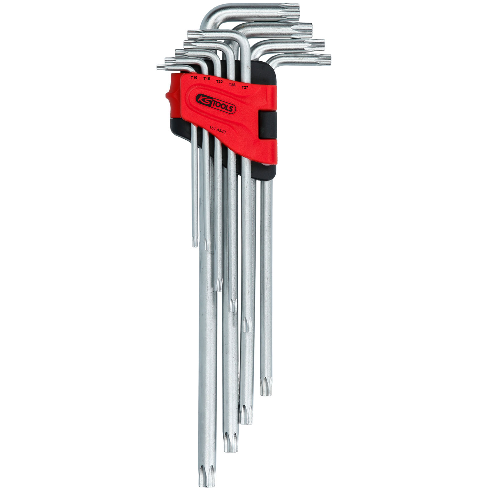 KS TOOLS Torx-Winkelstiftschlüssel-Satz mit Bohrung XL 9tlg.TB10-TB50 - 151.4580