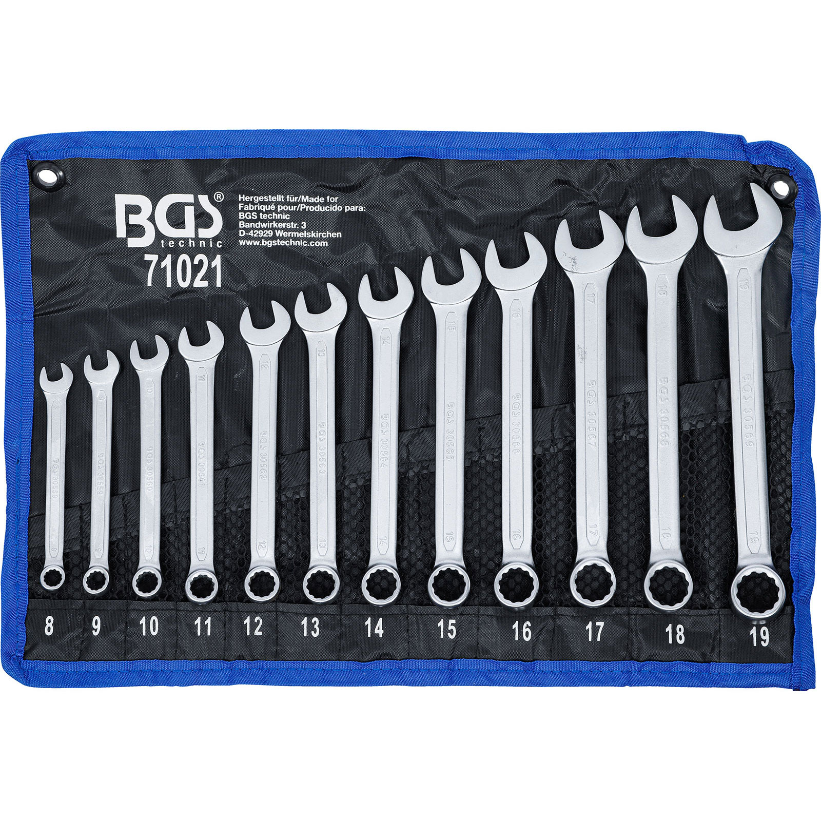 BGS Maul-Ringschlüssel-Satz SW 8 - 19 mm 12tlg. - 71021