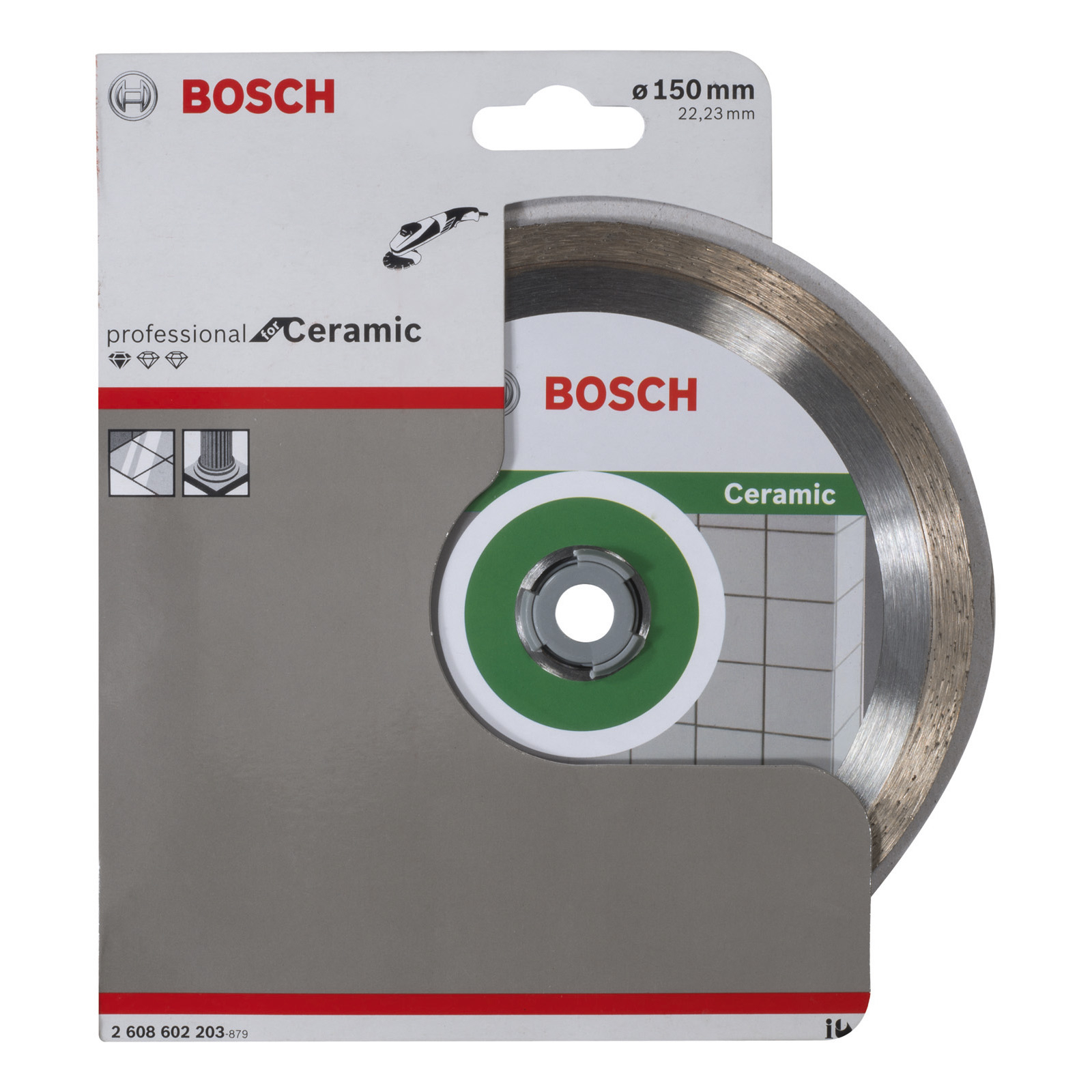 Bosch Diamanttrennscheibe Standard for Ceramic 150x22,23x1,6x7 mm 2608602203