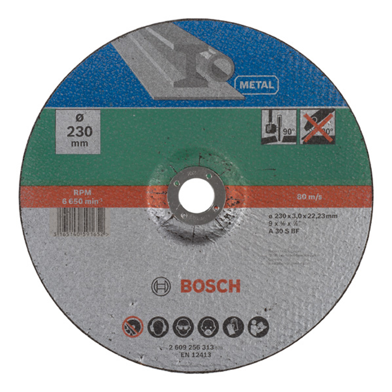 Bosch Trennscheibe gekröpft Metall D= 230 mm - 2609256313