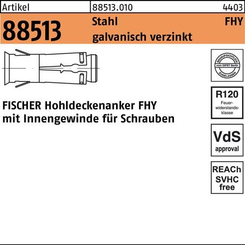 Hohldeckenanker R 88513 FHY M10 Stahl galv.verz. 20 Stück FISCHER