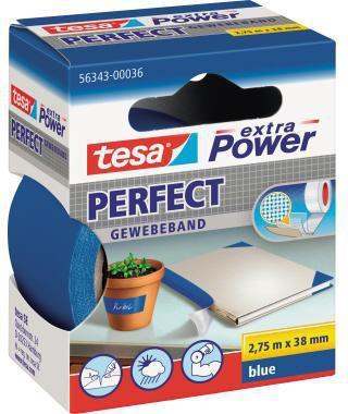 tesa Gewebeband extra Power Perfect 56343-00036 38mmx2,75m blau