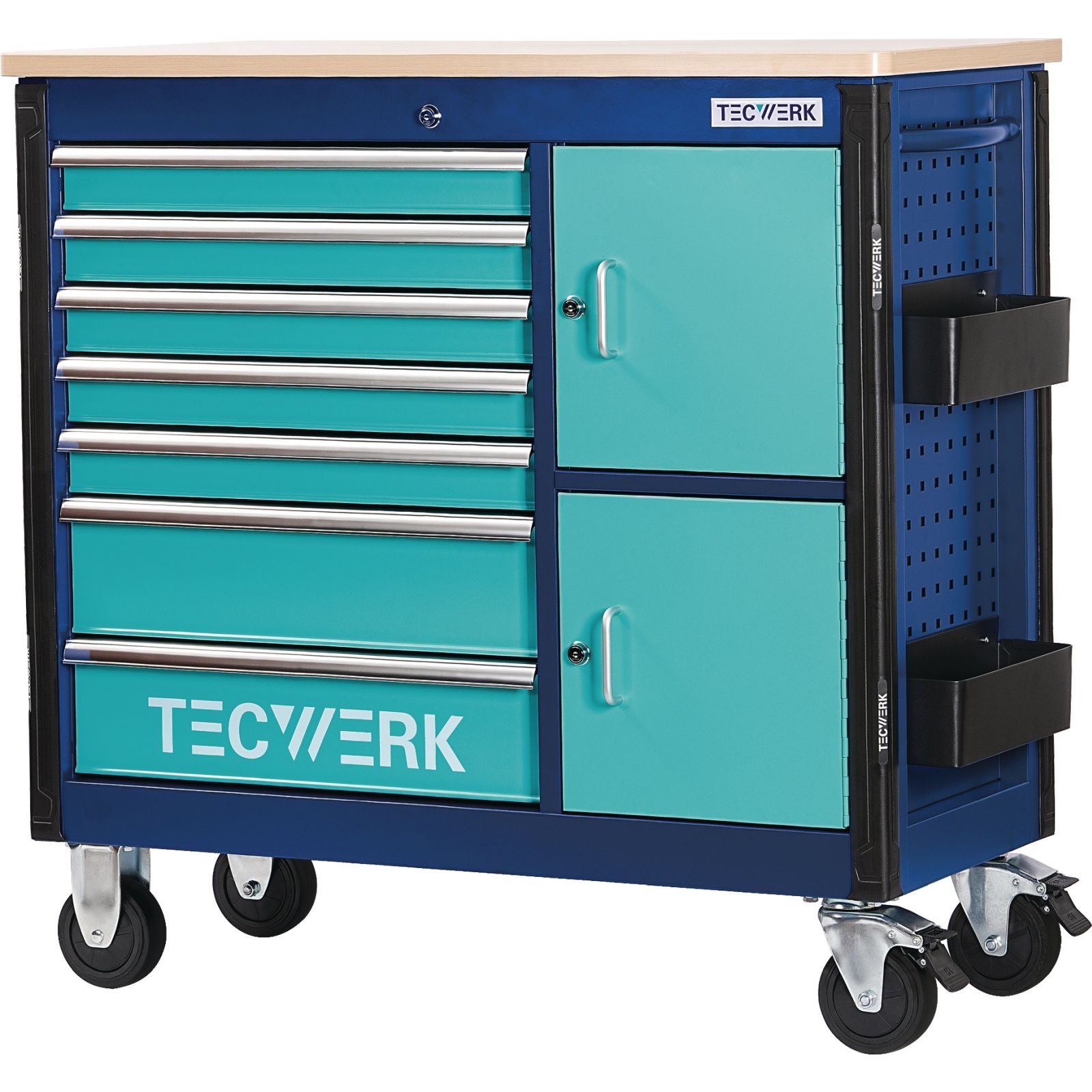 Rollwerkbank PLUS 2.0 T Außen-B1090xT500xH1055mm Schubl.7 30kg 500kg TECWERK