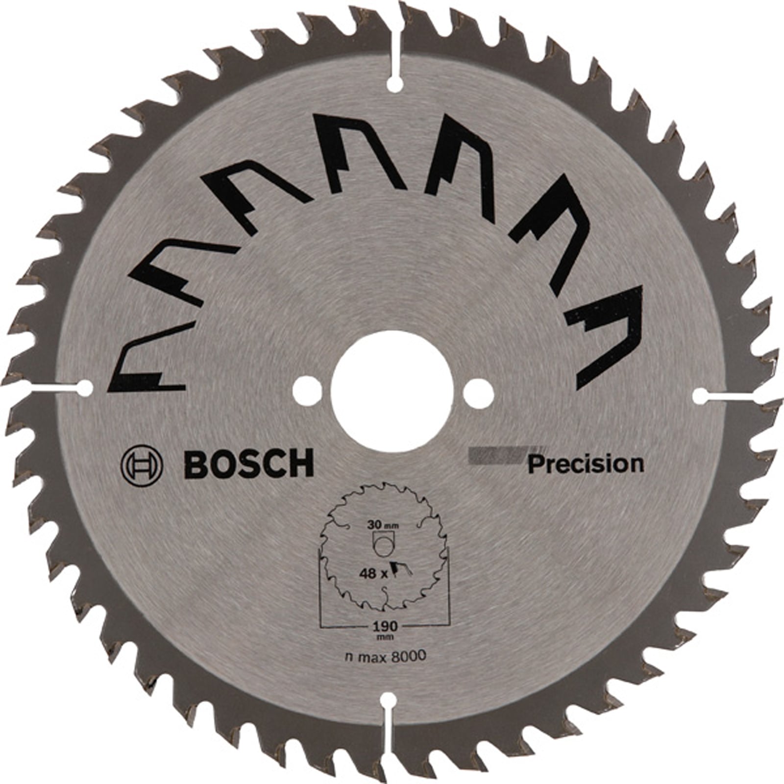 Bosch Kreissägeblatt PRECISION D= 190 mm Bohrung= 30 mm Z= 48 - 2609256870