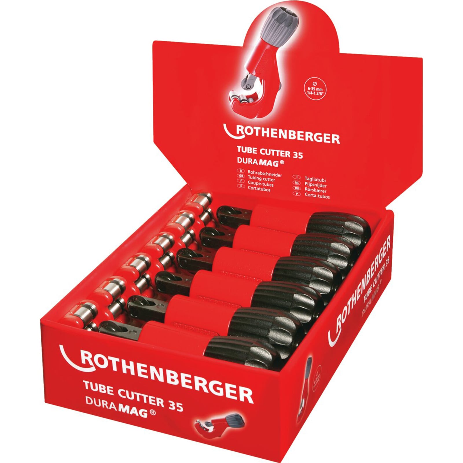ROTHENBERGER TUBE CUTTER 35, DURAMAG, Display, 6 Stück - 070027DB
