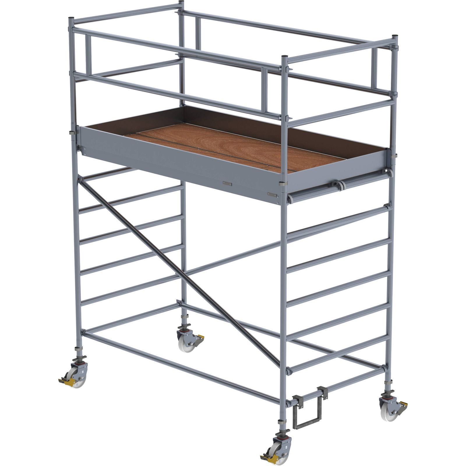 Günzburger Steigtechnik Rollgerüst 1,35 x 2,45 m mit Doppel-Plattform