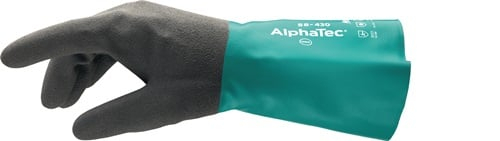 ANSELL Chemiehandschuh AlphaTec 58-430 grün / grau EN 388 EN 374 EN 1149 Kat.III