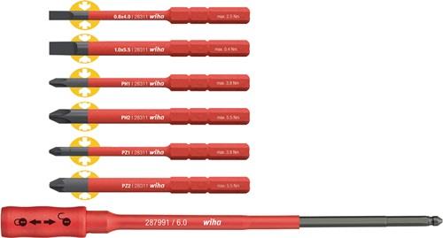 Wiha Wechselklingensatz slimBit Pack 7tlg. Torque/Schlitz/Phillips/Prozidriv - 36079