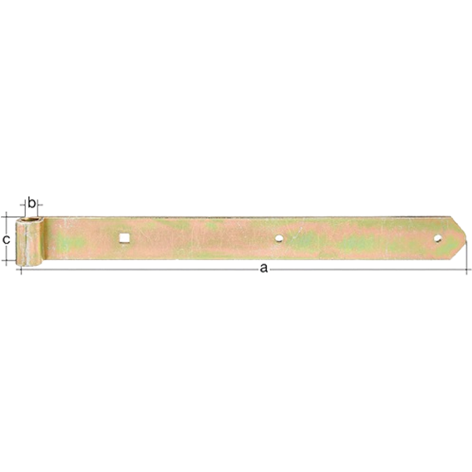 GAH Alberts Ladenband L.600x16x45mm S.5mm D.16mm STA galv.gelb verz.rd - 314200