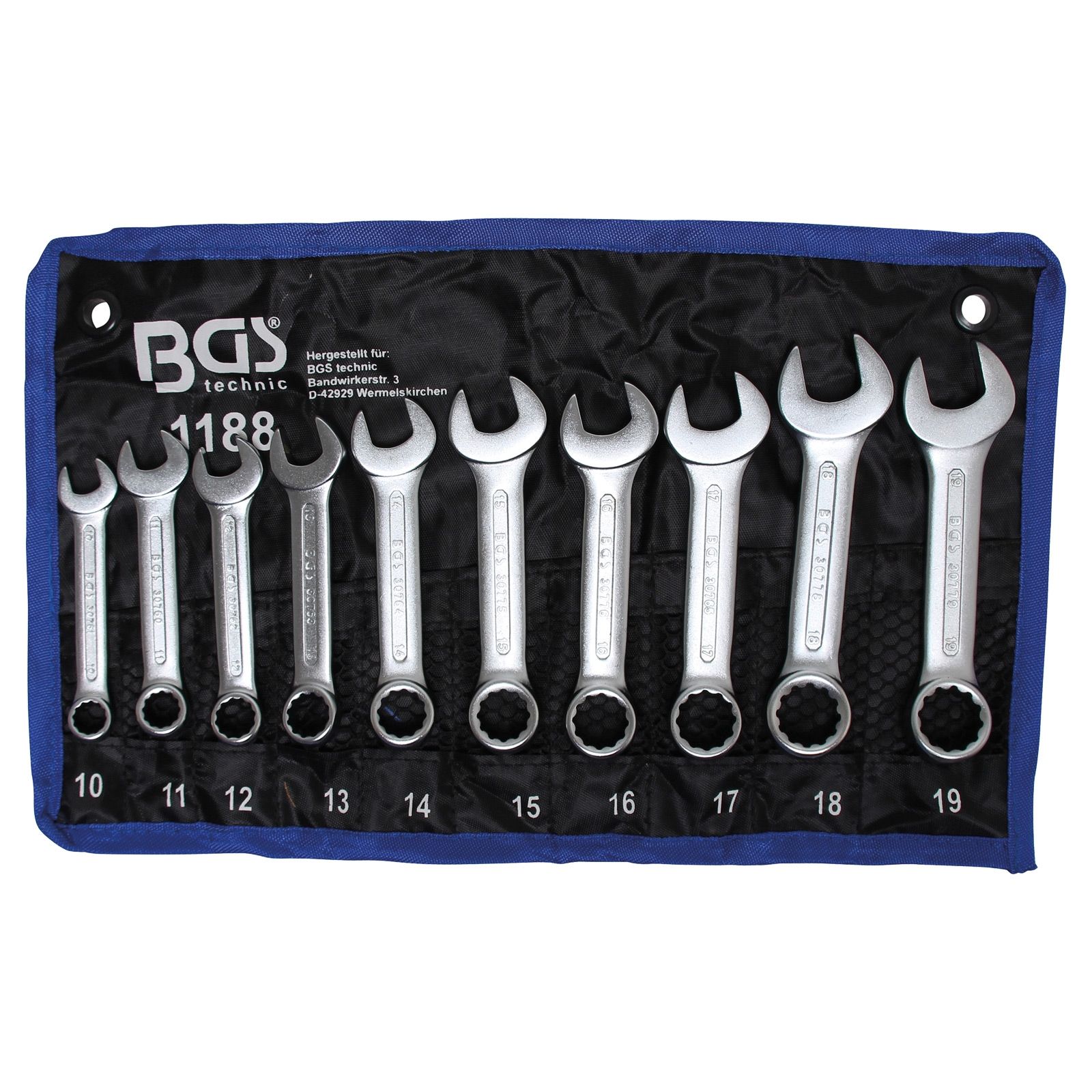 BGS Maul-Ringschlüssel-Satz (kurz) 10tlg. - 1188